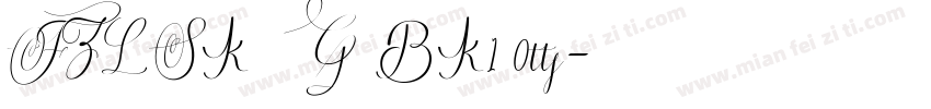 FZLSK  GBK1 0ttf字体转换